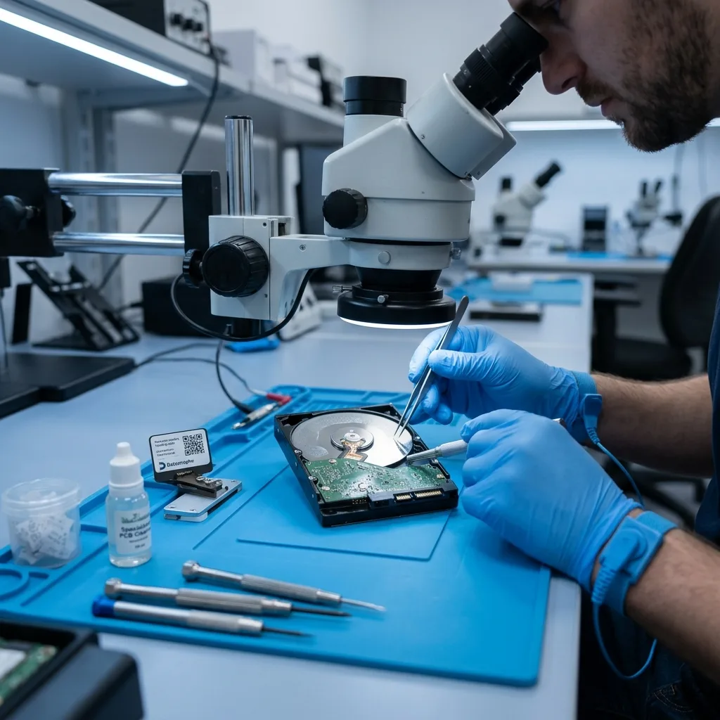 Diagnostic en laboratoire d'un disque dur externe exposé à l'humidité avant récupération de données