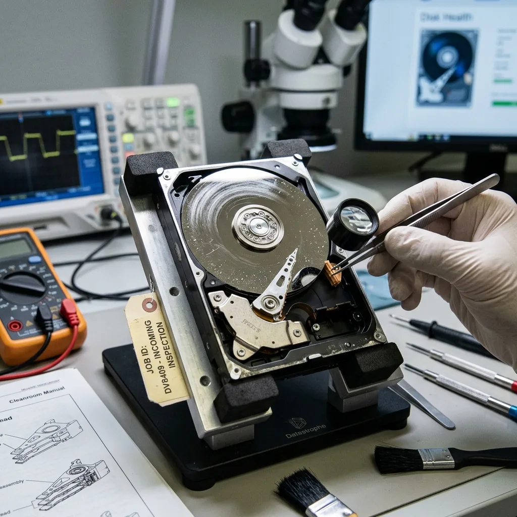 Disque dur protégé contre les vibrations et les chocs avant diagnostic