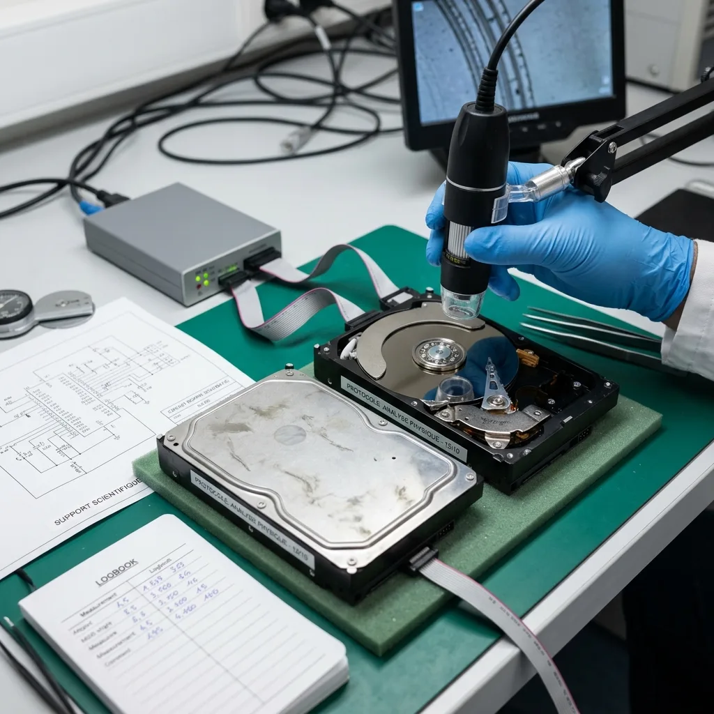 Supports de stockage scientifiques préparés pour diagnostic et préservation des données