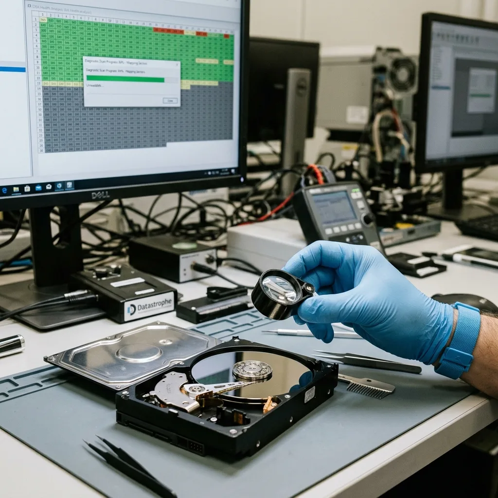 Ce que le diagnostic peut confirmer en contexte de récupération de données