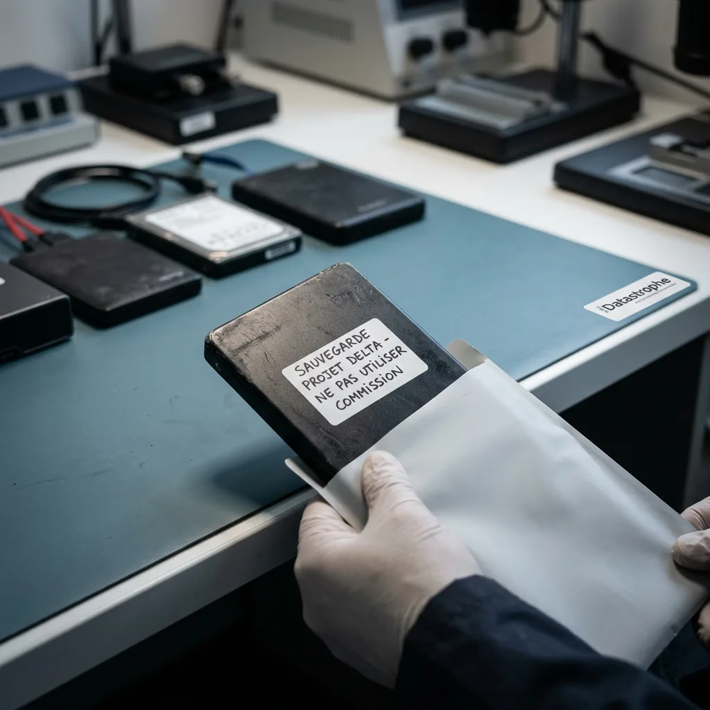 Séparer support de travail et sauvegarde en contexte de récupération de données