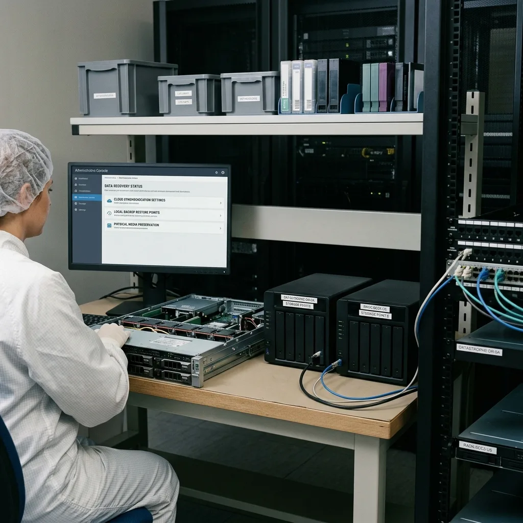 Infrastructure cloud illustrant les limites de synchronisation et de sauvegarde des données