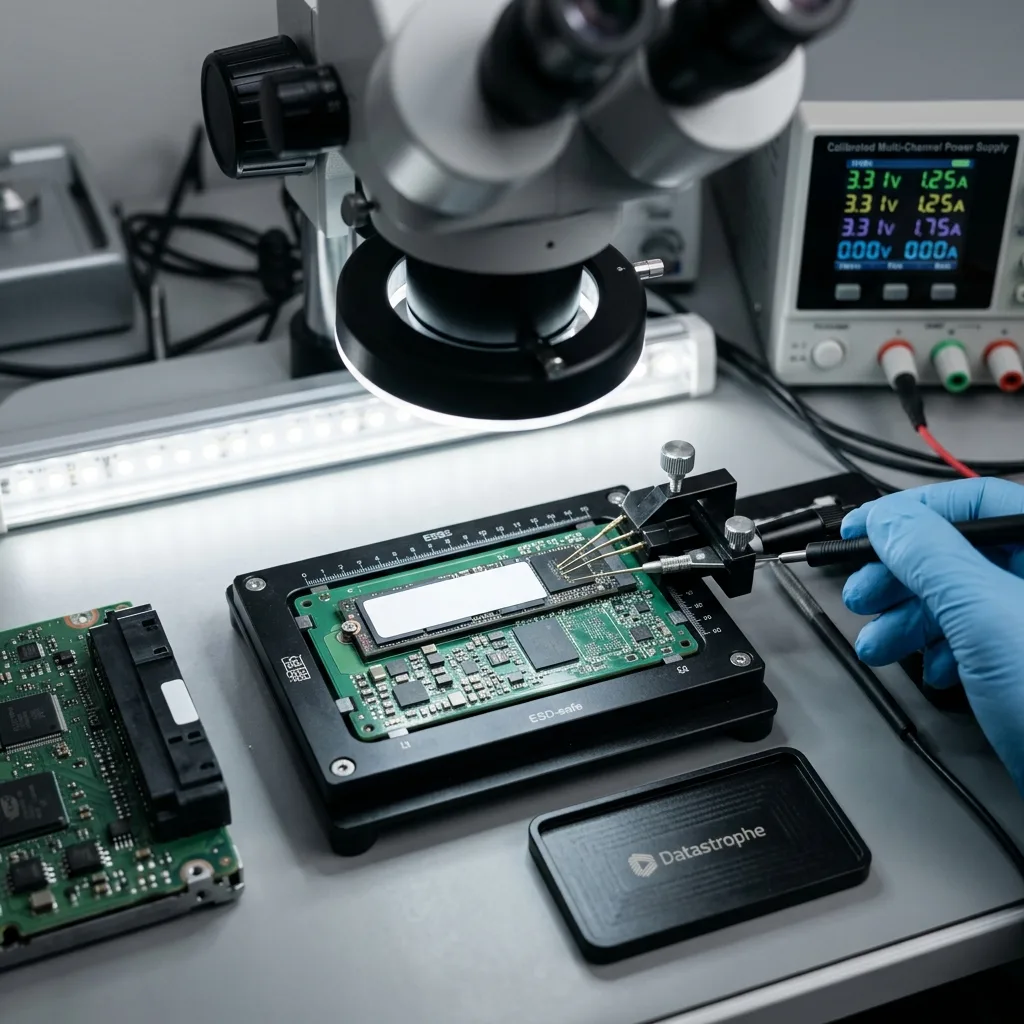 SSD embarqué dans un équipement professionnel avant diagnostic