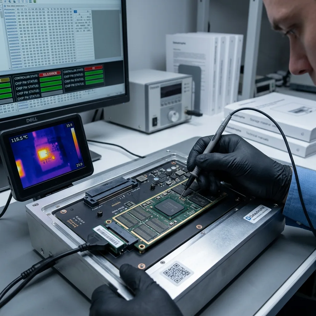 Diagnostiquer contrôleur, nand et chiffrement en contexte de récupération de données