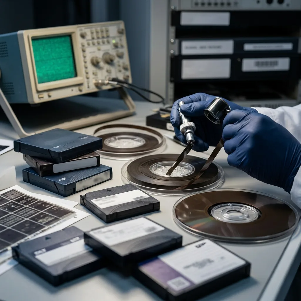 Supports magnétiques d'archive analysés avant récupération et migration de données