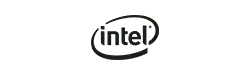 Logo Intel, fabricant de SSD et processeurs
