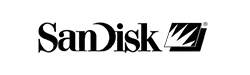 Logo SanDisk, fabricant de cartes mémoire et clés USB