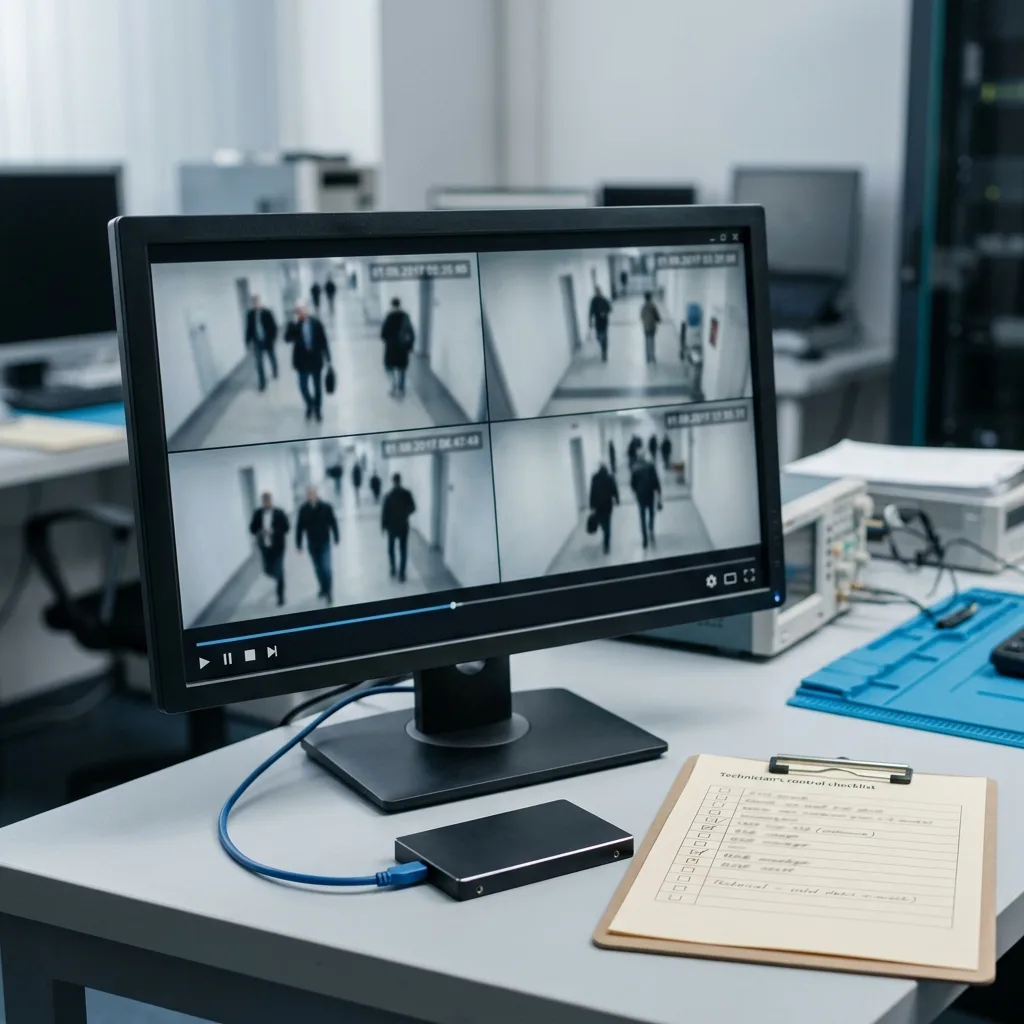Restitution de séquences de vidéosurveillance récupérées avec contrôle de lecture et validation