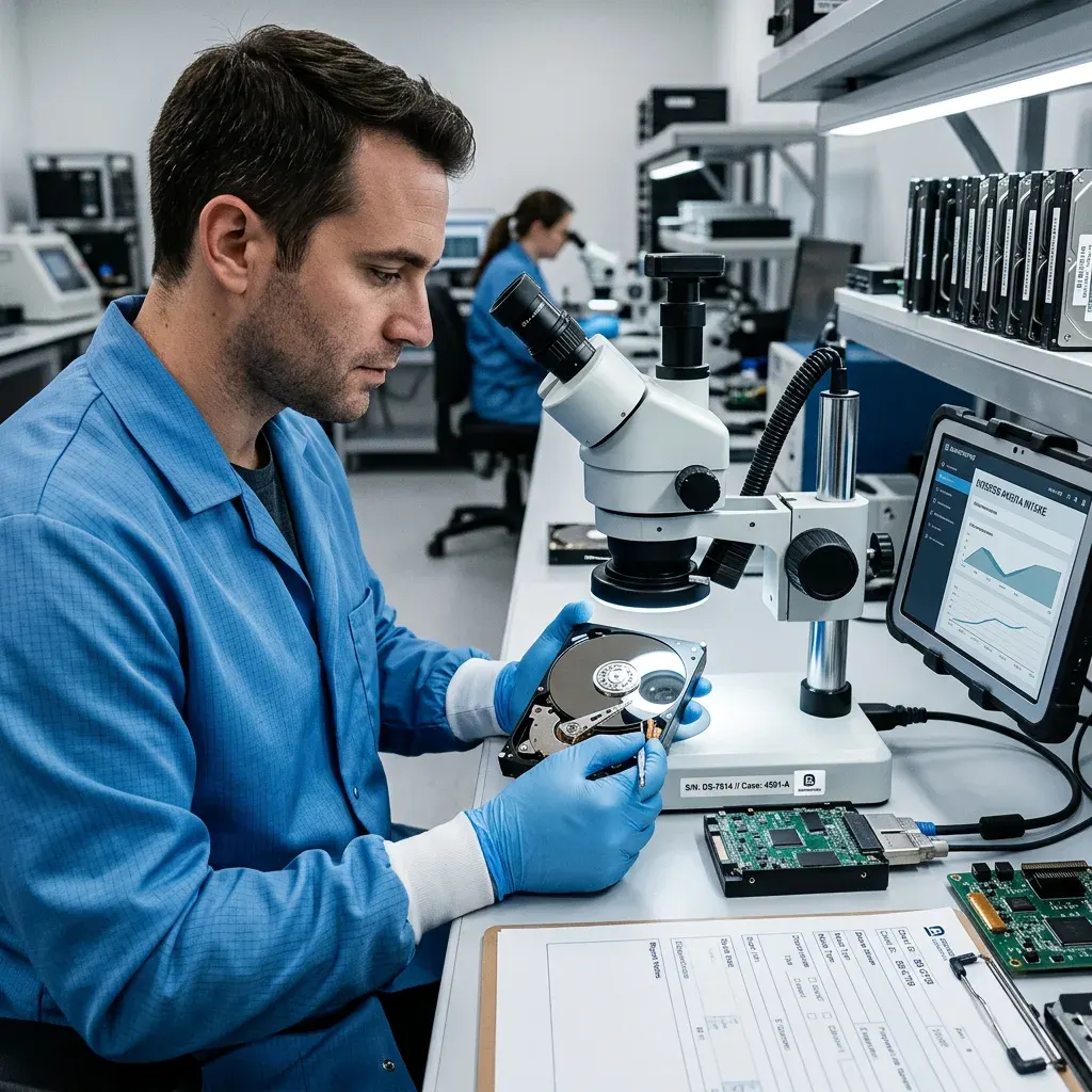 Étapes de prise en charge d’un support avant récupération de données