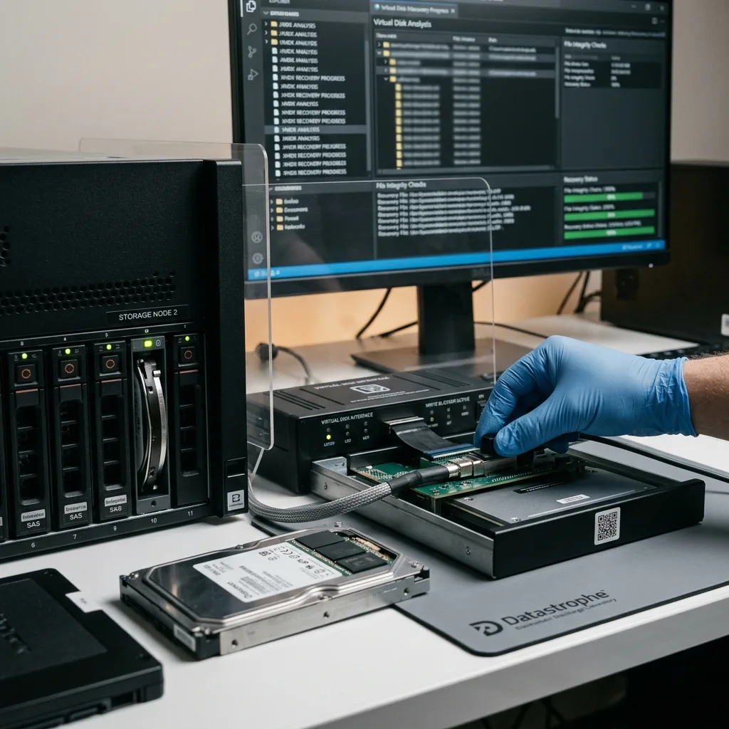 Confidentialité et restitution exploitable pour Récupération de données sur disque virtuel VMDK et VHDX