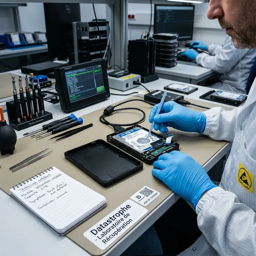Informations à préparer pour accélérer le dossier pour Récupération de données sur disque dur externe