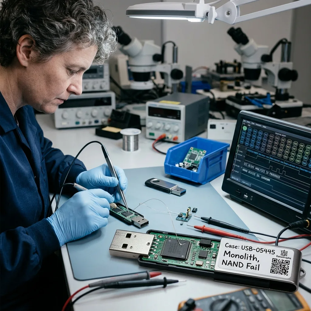 Analyse technique et couches de données pour Récupération de données sur clé USB