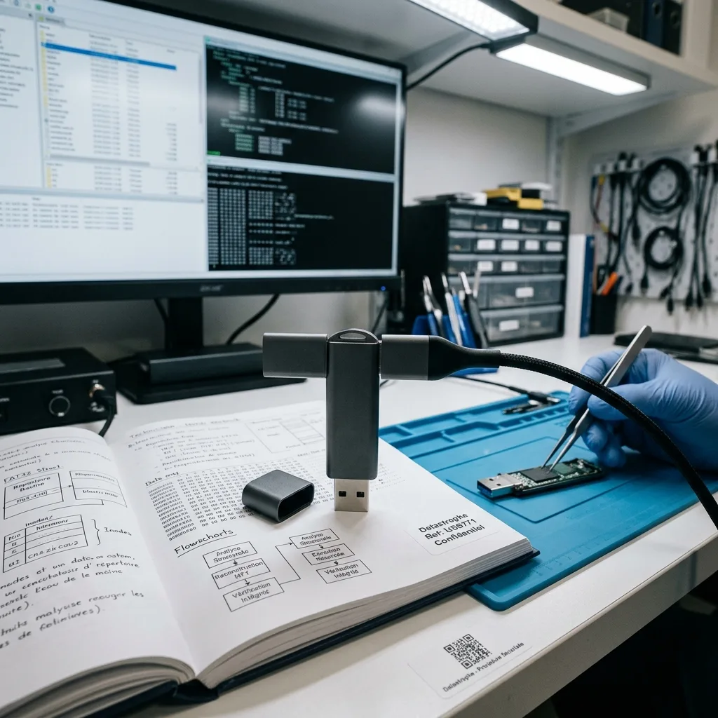 Confidentialité et restitution exploitable pour Récupération de données sur clé USB