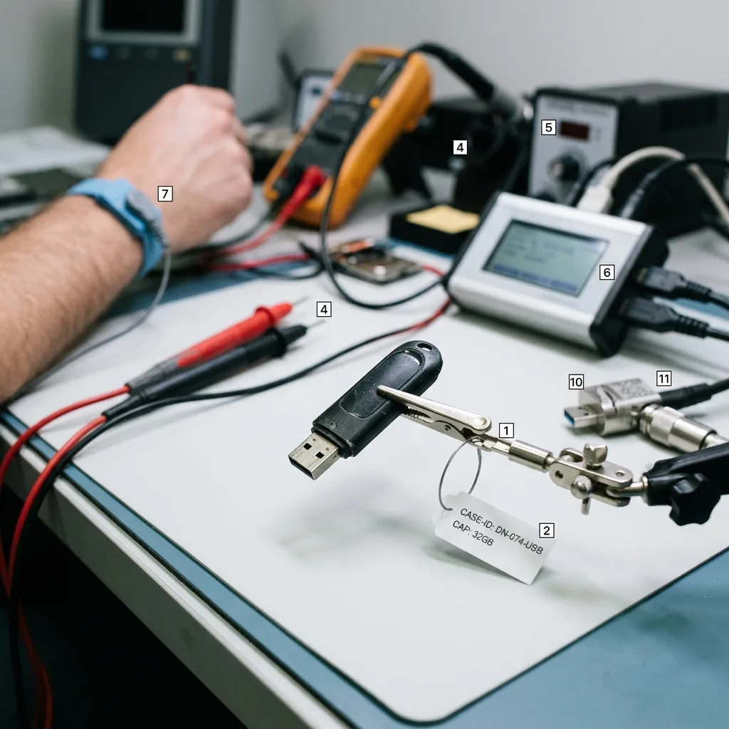 Informations à préparer pour accélérer le dossier pour Récupération de données sur clé USB