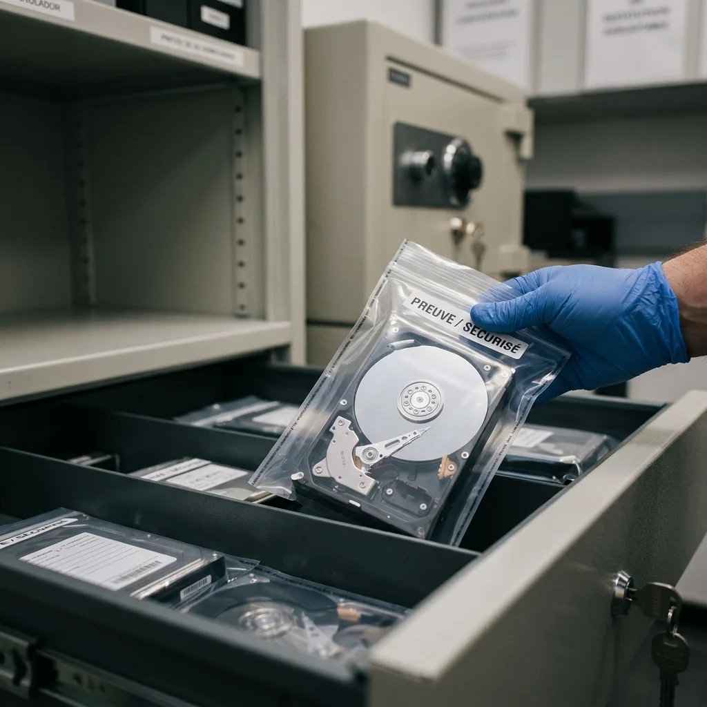 Confidentialité et restitution exploitable pour Récupération de données sur disque dur