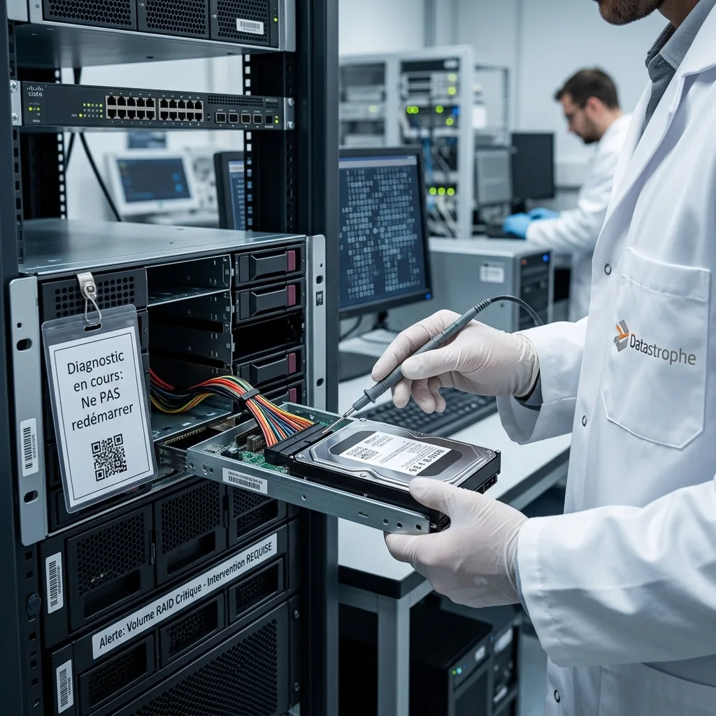 Ce qu’il ne faut pas faire avant diagnostic pour Récupération de données sur serveur professionnel