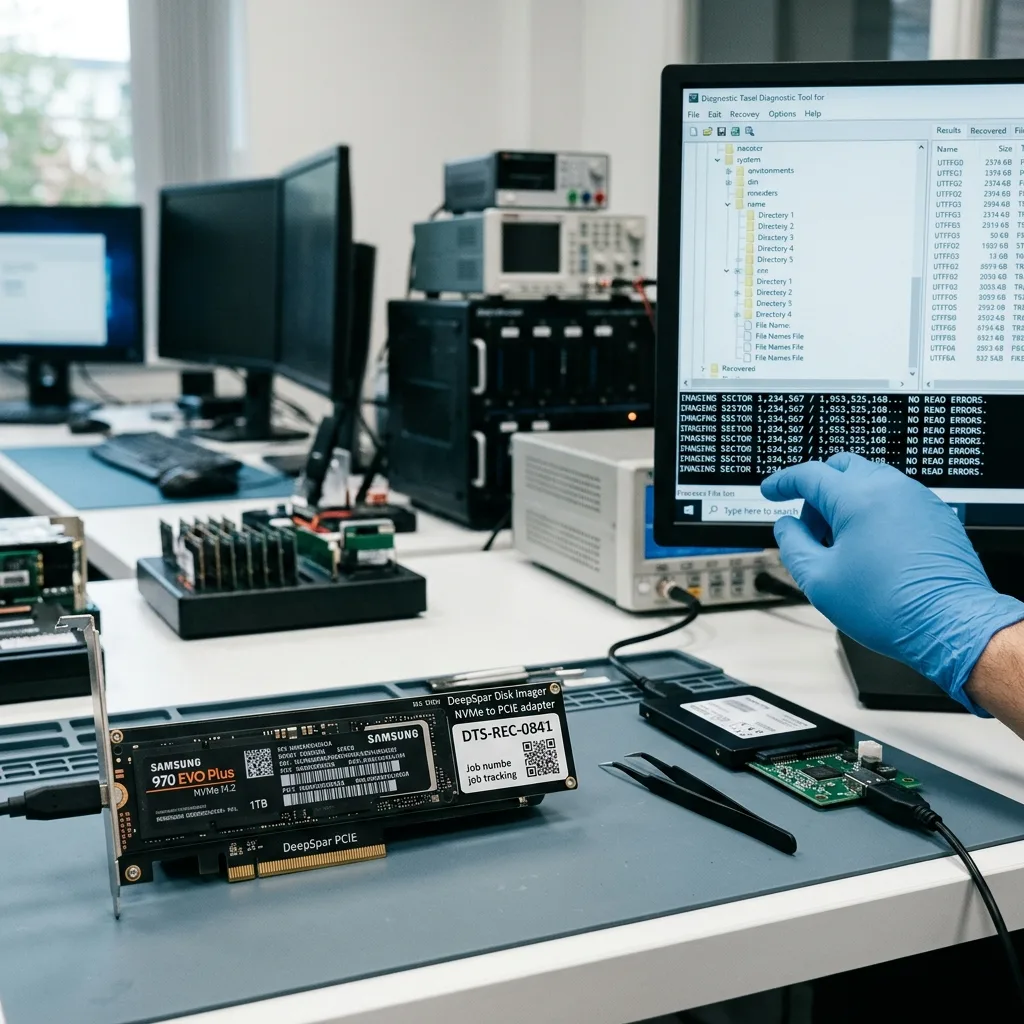 Confidentialité et restitution exploitable pour Récupération de données sur SSD et NVMe