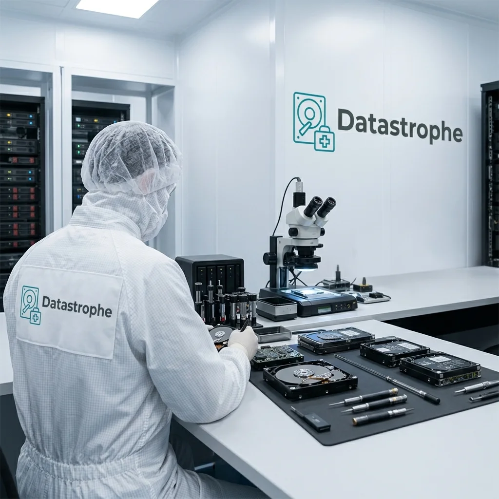 Laboratoire de récupération de données avec supports de stockage en diagnostic