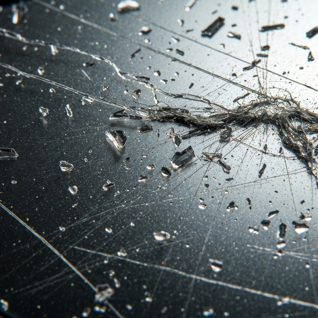 Vue macro d’une surface de CD corrodée et d’une bande magnétique effritée, illustrant la dégradation physique.