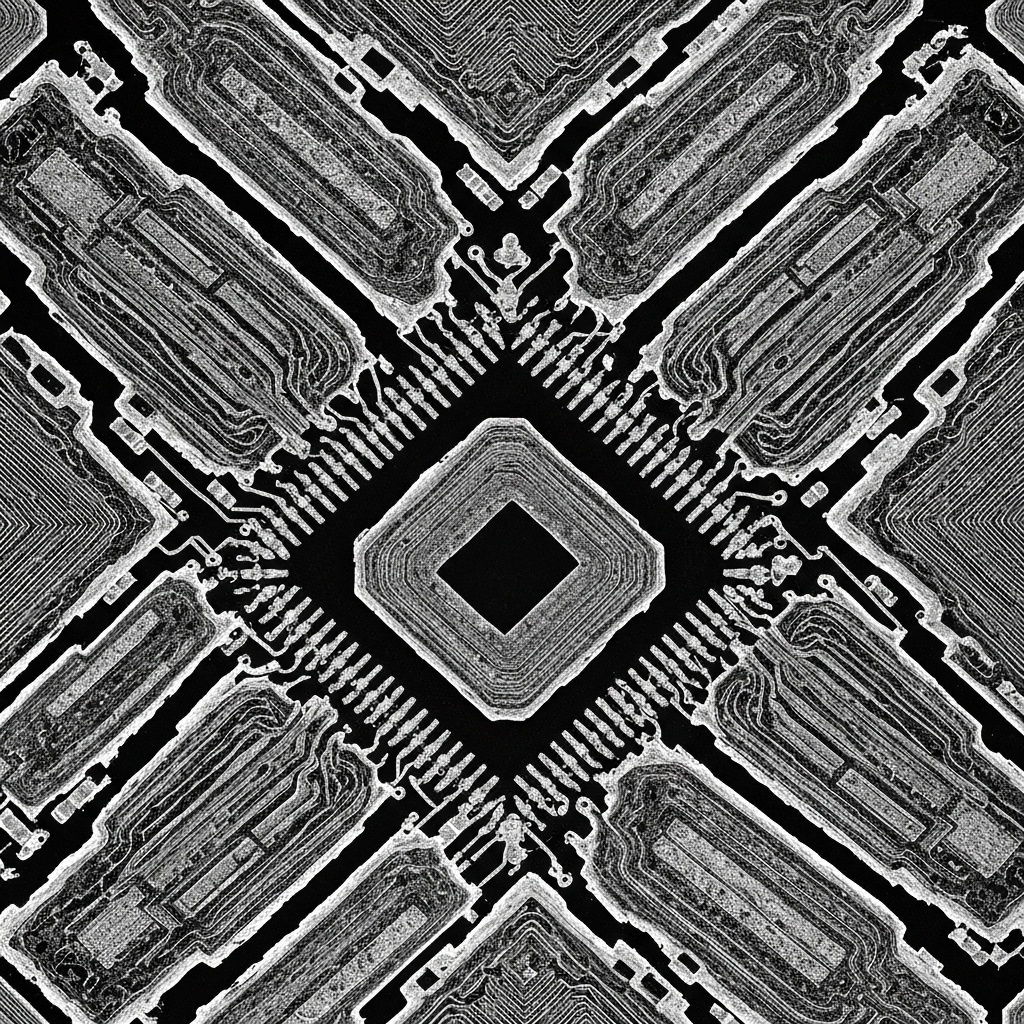 Vue au microscope électronique d’un composant de stockage endommagé, révélant des détails invisibles à l’œil nu.